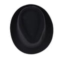 thumbnail image 4 of Sombrero Fedora Panamá Trilby de algodón y lino para hombre y mujer Negro, 4 of 7