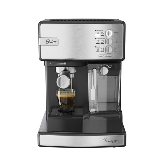 Cafetera Oster Automática de Espresso  PrimaLatte Plateada