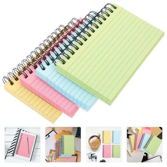 HONMEET 4Ud Libreta De Escritura Portátil Con Espiral Para Uso En Oficina