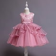thumbnail image 2 of Vestido Para Niñas, Ropa Para Niñas Pequeñas, Vestido De Princesa Sin Mangas De Encaje Para Niños Pequeños, Vestido De Fiesta De Tul, Ropa De Cosplay, Rosa Y Rojo Odeerbi  LM103-1284, 2 of 9