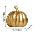 thumbnail image 3 of Decoración de resina de calabaza de Halloween | Mesa de centro de mesa de otoño • Miniatura realista pintada a mano • Acento dorado • Entrada del salón • Disposición otoñal de Acción de Gracias, 3 of 7