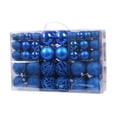 thumbnail image 3 of Juego de 100 adornos navideños de bolas de colores para decorar azul, 3 of 9