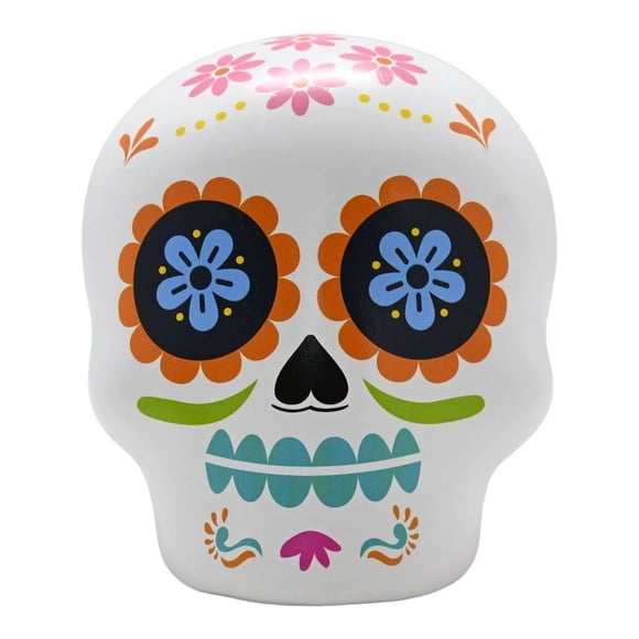 Decoración Way to Celebrate Calavera De Cerámica Dia De Muertos 11.3 Cm