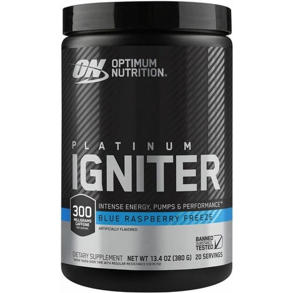ON PLATINUM PRE WORKOUT IGNITER 20 SERV BLUE RASPERRY