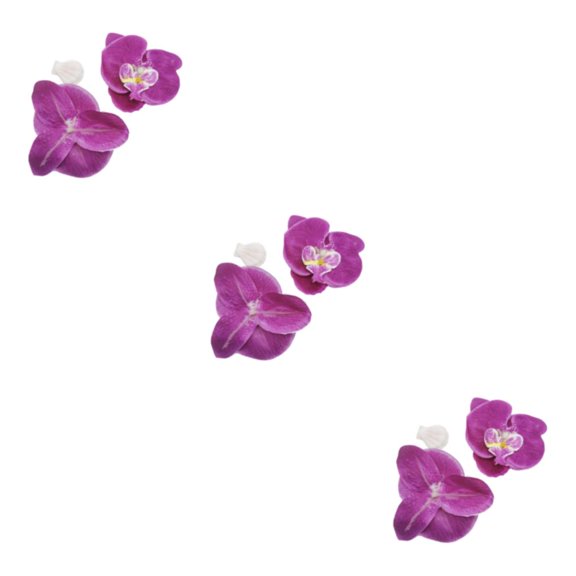 Cabezas de orquídeas artificiales Advancent 50 Uds. seda púrpura