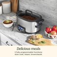 thumbnail image 2 of Cuisinart 3-In-1 Cook Central® Multiolla, olla de cocimiento lento, olla de vapor, Plateado, 5,67L, 1, 2 of 5