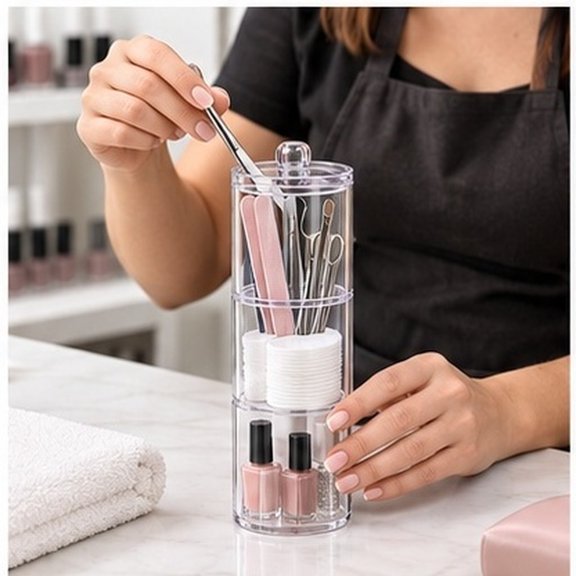 WRITWAA Caja Transparente Con Para Y Artículos De Belleza