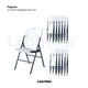 thumbnail image 3 of Sillas Plegables Blancas Paquete 12 piezas LOOMBER, 3 of 7
