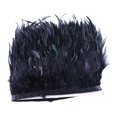 thumbnail image 4 of 1 metro de plumas artificiales con flecos, cinta para confección de vestidos, manualidades de costura negras teñidas, uso amplio, disfraz DIY, disfraz, 4 of 9