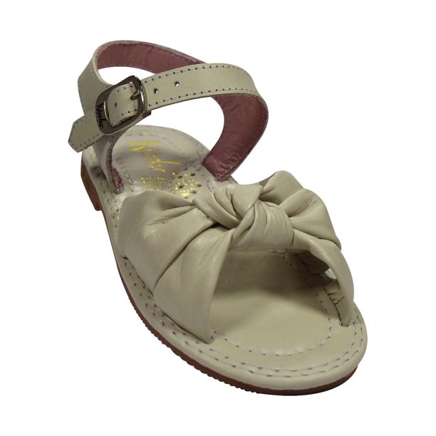 SANDALIA CASUAL KINDER NIÑA HUESO PIEL 6647