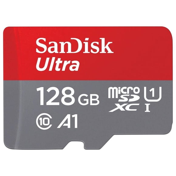 Memoria SanDisk Ultra MicroSDHC UHS-I U1 de 128 GB, Clase 10, incluye SanDisk SDSQUNR-128G-GN3MA