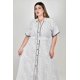 thumbnail image 5 of Vestido camisero de lunares Roman Fashion /Tallas Extras, 12902 (Blanco) blanco 38, 5 of 6