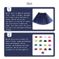thumbnail image 4 of Qarigey tutú Traje de baile Vestidos de niña Ropa para ocasiones especiales con buen rendimiento Decoración de fiesta para niños Lago azul Prendas para la parte inferior del cuerpo Marina, 4 of 6
