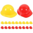 thumbnail image 1 of 20 sombreros de construcción en miniatura para fiestas infantiles, pequeños cascos de seguridad para muñecas, cascos de plástico para manualidades, minicascos para decoraciones de cumpleaños, amaril, 1 of 4