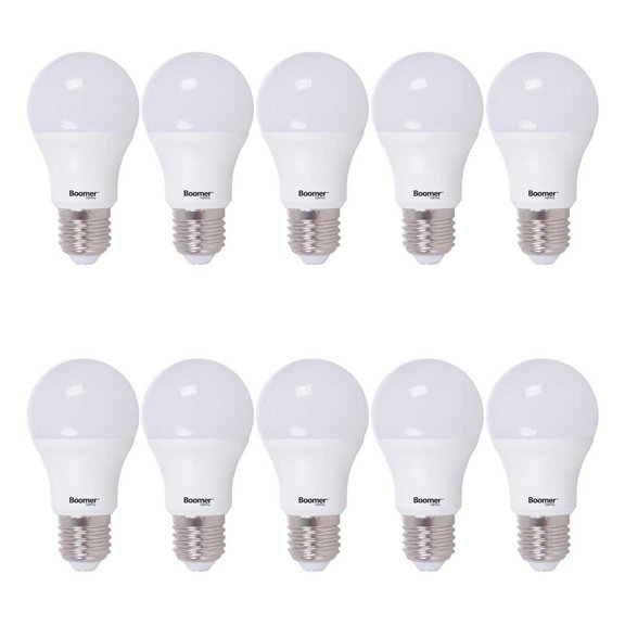 Foco Led A19 Boomer 5.5W High Lumen 500 lm Luz Día 6500K 10 Piezas