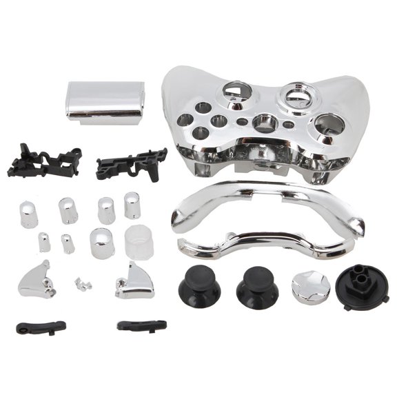 Carcasa de repuesto OSTENT para controlador inalámbrico Xbox 360 (plateado)