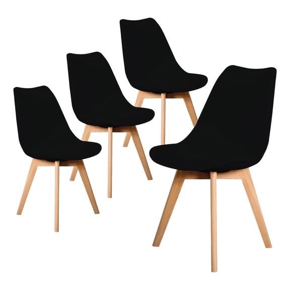 Set/Kit 4 Silla Tulip Eames Acojinada Minimalista Moderna