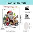thumbnail image 2 of CaiYueKe Santa Claus Deer Ornaments 2D Flat Christmas Decor, Hanging Decorations for Holiday Tree Garland Window, Festive Santa Claus Deer Gift Set for Christmas Party Home Office Decor, 2 of 6