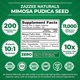 thumbnail image 2 of Zazzee Naturals Mimosa Pudica Seed 10:1 Extract | 1,100 Mg Per Serving | 100 Servings | 200 Veggie Capsules, 2 of 2