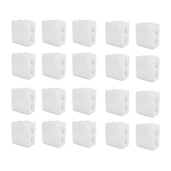 20 Pzs Caja Estanca Conos CCTV Presion 10x10x5.5 IP55 blanco 10cm