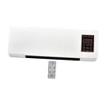 thumbnail image 2 of Calentador de pared pequeño, calentador eléctrico para espacios, temperatura ajustable, cómodo, espacio de calentamiento rápido de 2000W para oficina Blanco sólido, 2 of 9