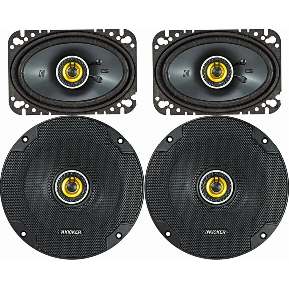 Altavoz KICKER 46CSC654 de 6,5 pulgadas y 2 vías con 2 vías de 4 x 6 pulgadas