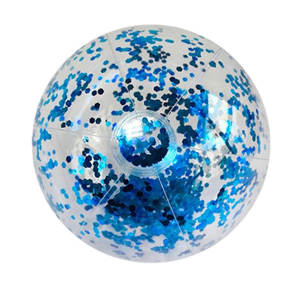 24"/16" Large Inflatable Glitter Pool Beach Ball for Summer Beach Pool Party
