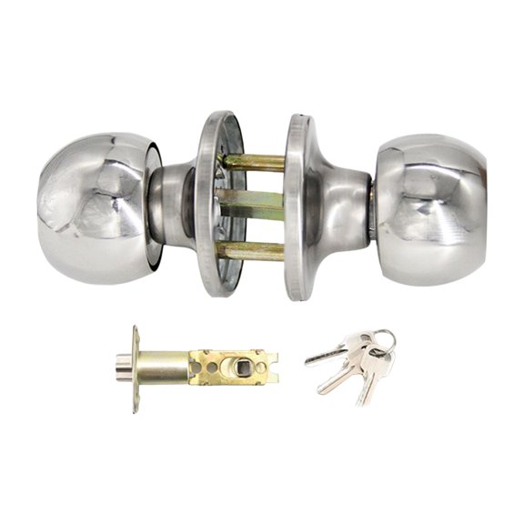 Perilla de puerta de bola portátil para interiores y exteriores, cerradura de puerta de manejo cómodo para para 25 a 45 mm
