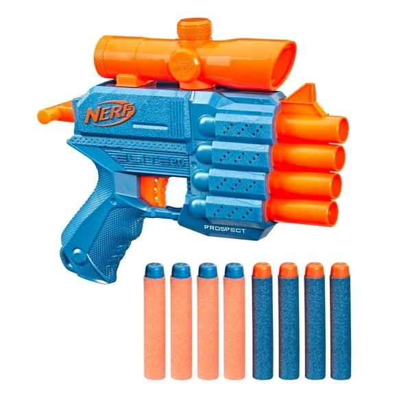 Lanzador Hasbro Nerf Elite 2.0 Prospect QS-4. Incluye 8 dardos de espuma y 4 dardos de reserva, 8 años en adelante