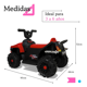 thumbnail image 5 of Cuatrimoto Eléctrica Montable TEK-188L para Niños 3-6 Años Bluetooth Luces LED Música 4 Ruedas Soporta 25 kg Rojo, 5 of 6
