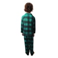 thumbnail image 3 of Conjunto de pijamas navideños a juego para toda la familia: camisa de manga larga a cuadros y pantalón con cintura elástica., 3 of 10