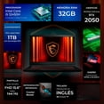thumbnail image 2 of Laptop Gamer MSI Thin Nvidia GeForce RTX 2050 4GB Intel Core i5 12450H 32GB 1TB SSD Pantalla 15.6" IPS 144Hz Teclado Ingles W11H, 2 of 5