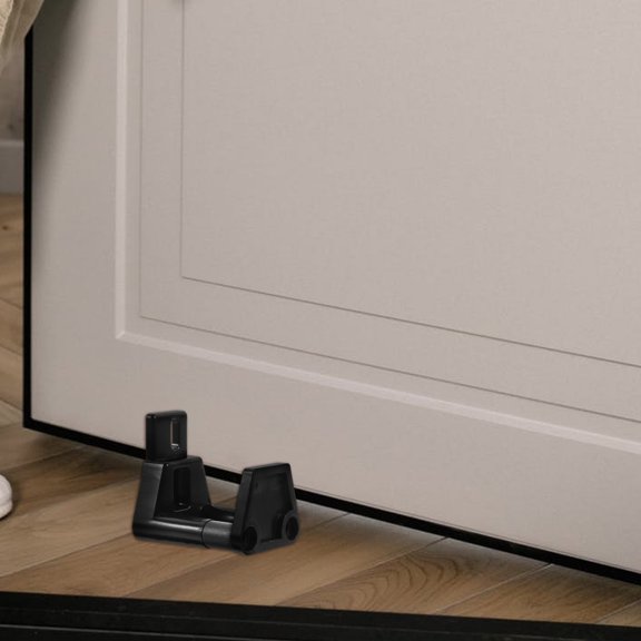 HOOWIFFY Guía De Para Puerta Corrediza De Color Negro En Hierro Resistente Y Fácil Instalación