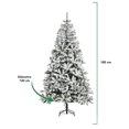 thumbnail image 2 of Pino de Navidad Nevado 1.80 m con 800 Ramas Decoración, 2 of 5