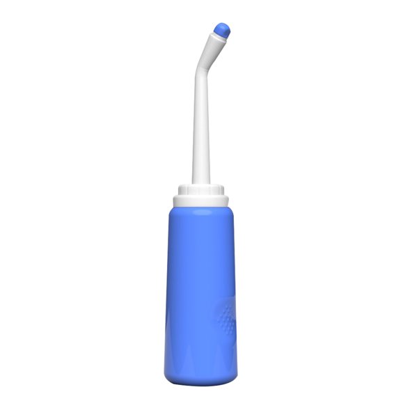 FELTECHELECTR Kit de limpieza vaginal de 500 ml para duchas anales y vaginales - Enemas de presión manuales reutilizables para duchas vaginales, café, agua y limpieza de colon (azul)