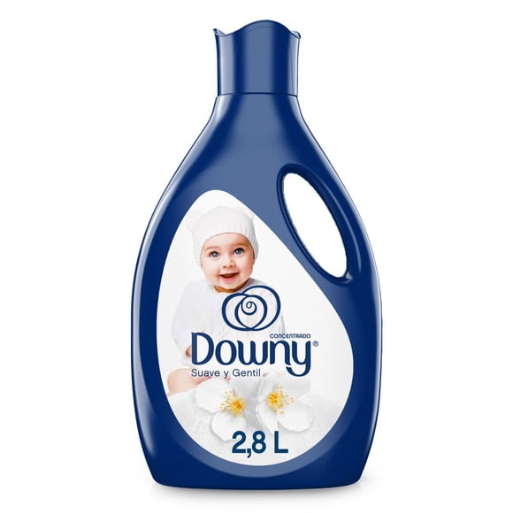 Suavizante Downy Suave y Gentil, aroma suave y delicado, para ropa de bebé, 2.8 l