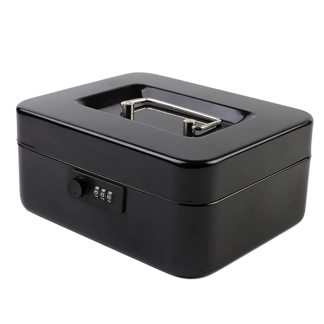 Caja de dinero KYODOLED Medium con cerradura de combinación negra