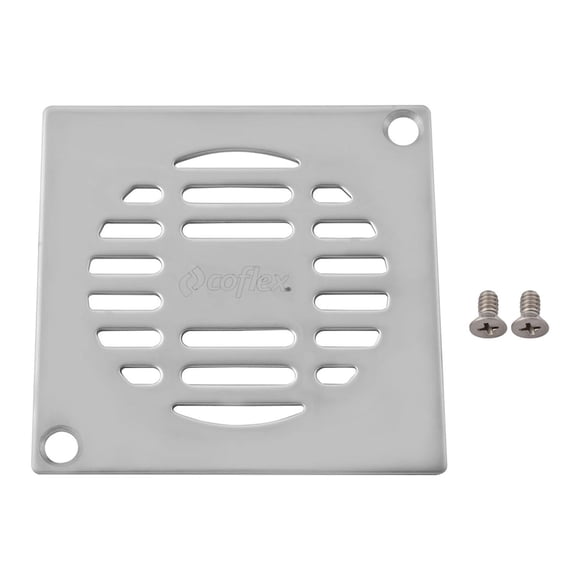 Rejilla Para Desagüe Coflex Cuadrada 10 Cm Plata