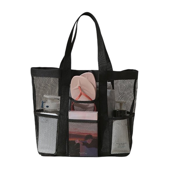 Bolsa de playa de malla, bolsa plegable, bolsa de ducha portátil a prueba de arena y suciedad, para gimnasio y piscina.