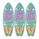 thumbnail image 1 of Ambiente playero SurfStoke 3Pzas 16x45cm Madera Tabla de Surf VentDepot, 1 of 5