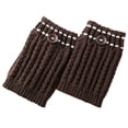 thumbnail image 1 of Inteprter Puños para botas, tejido, fácil de combinar, protector, estirable, moldeador de moda, manga de pantorrilla, calentador de piernas Suministros térmicos Café Profundo, 1 of 6