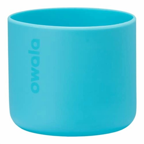 Funda protectora de silicona antideslizante para botella de agua Owala 24 onzas color azul brillante