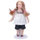 thumbnail image 2 of Casa De Muñecas Niña De Porcelana, Camiseta Blanca Pantalones Cortos De Cerámica Muñeca De Casa De Muñecas Niña Mini Escala 1:12 Para Escritorio, 2 of 7