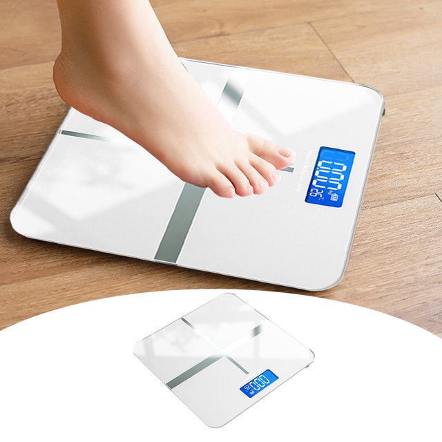 RKSTN Electronic scale Digital Bathroom Scale, Highly Accurate Body Weight Scale With Lighted LED Display, Round Corner Design