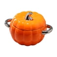 thumbnail image 1 of Olla de cerámica para estofado, sopa, plato para hornear, bandeja para servir, vajilla con tapa, postre Naranja, 1 of 9
