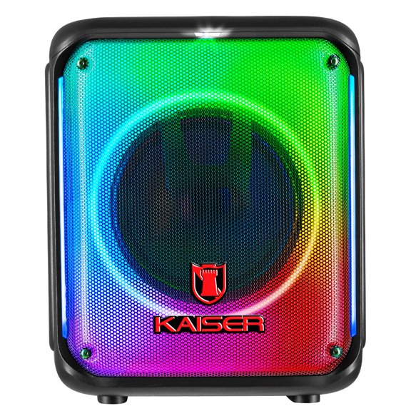 Bocina Recargable Bluetooth Kaiser KSW-3008 Luces LED 8 pulgadas Potencia 20 000 W PMPO