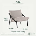 thumbnail image 2 of Silla de Metal Zinus Ada con Cojines de Memory Foam Color Beige, 2 of 6