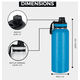 thumbnail image 2 of Termo Acero Inoxidable 304 Doble Pared 1100 Ml Modelo Azul, 2 of 4