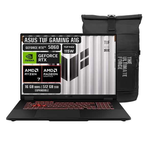 Laptop Asus TUF Gaming A16 FA608UMI-TU269W R7 16GB 512GB RTX 5060 Gris