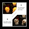 thumbnail image 2 of DecoracióN del Hogar Halloween Calavera Estatua Luz LED DíA de Muertos Flor Calavera Estatuilla Luz de Noche Resina Horror Calavera Prop A, 2 of 6
